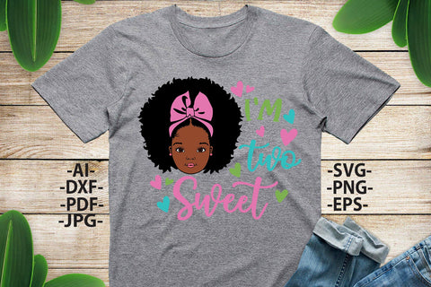 Im Too Sweet Svg, Afro Girl Svg, Peekaboo Girl Svg, Puff Hair Svg, Cute girl Svg, African American, Black Woman, Svg Cut Files SVG 1uniqueminute 