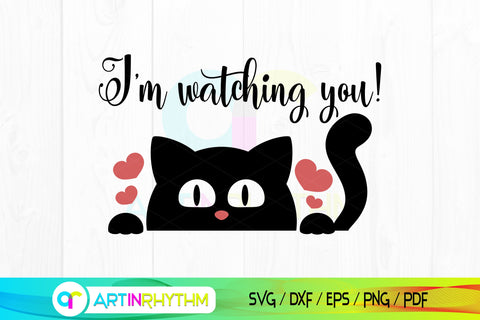 I'm watching you Svg, Cat Svg, Cute Cat Svg, Peeking Cat Svg, Cat Svg Cut File SVG Artinrhythm shop 