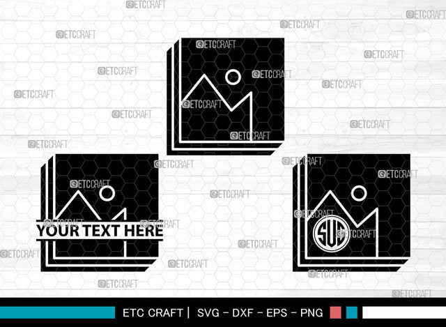 Image Icons Monogram, Image Svg, Photo Svg, Images, Album, Image Monogram, Icon Monogram, Svg Cut File, Dxf, Eps, Png, SVG ETC Craft 