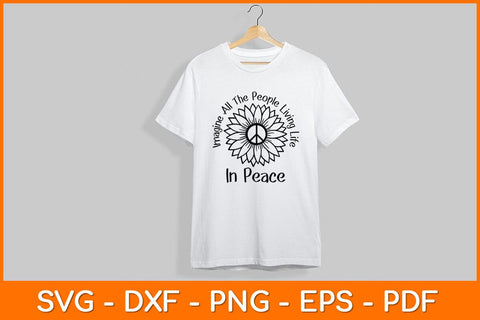 Imagine All The People Living Life In Peace Svg Design SVG artprintfile 