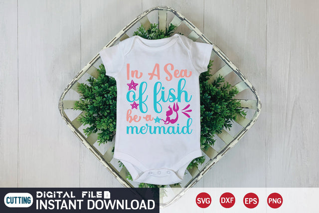 in a sea of fish be a mermaid SVG designer krishna 