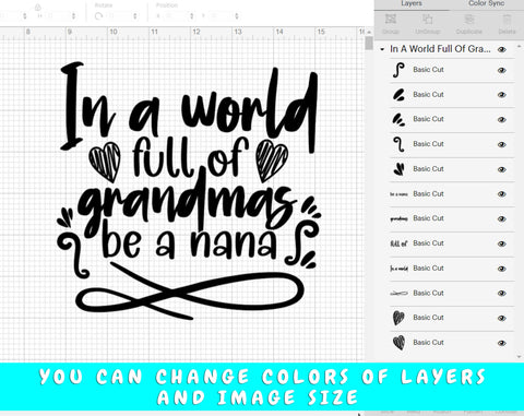 In A World Full Of Grandmas Be A Nana SVG SVG HappyDesignStudio 