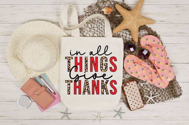 In all things, give thanks sublimation Sublimation SVGista 