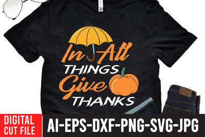 in All things Give Thanks SVG Cut File SVG BlackCatsMedia 