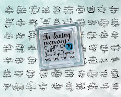 In loving memory Bundle - Loss and grief quotes SVG Boertiek 