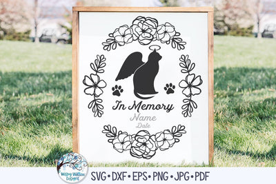 In Memory Angel Cat Svg SVG Wispy Willow Designs 