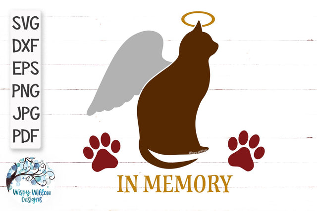 In Memory Cat SVG SVG Wispy Willow Designs 