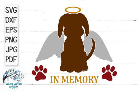 In Memory Dog SVG SVG Wispy Willow Designs 