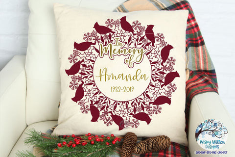 In Memory of Cardinal Mandala SVG SVG Wispy Willow Designs 