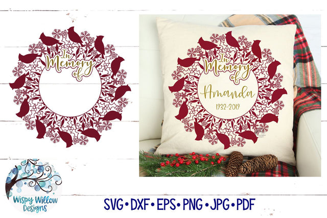 In Memory of Cardinal Mandala SVG SVG Wispy Willow Designs 