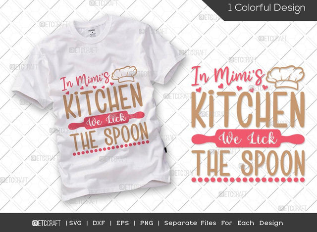 In Mimis Kitchen We Lick The Spoo SVG Cut File | Spoon Svg | Funny Quotes Svg | Pot Holder Svg | Chef Svg | Cooking Svg | Kitchen T-shirt Design SVG ETC Craft 