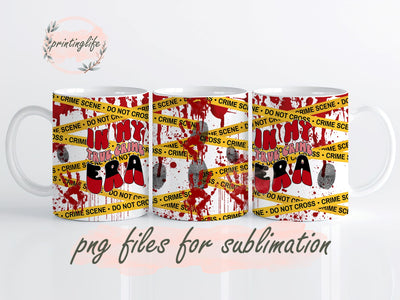 In My True Crime Era Mug Wrap, Halloween Mug Wrap, Halloween Mug PNG Sublimation PrintingLife 