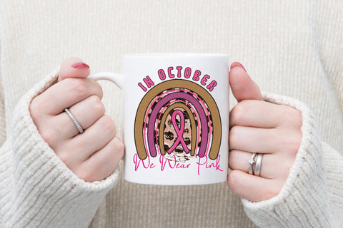 In October We Wear Pink PNG Sublimation Sublimation CraftLabSVG 