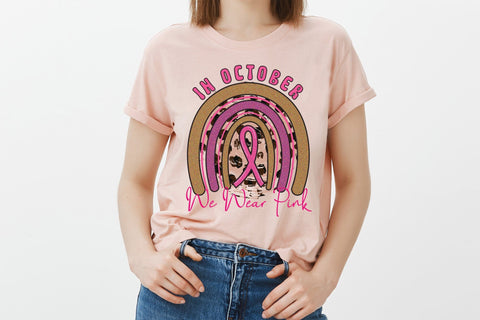 In October We Wear Pink PNG Sublimation Sublimation CraftLabSVG 