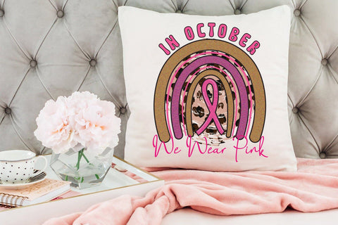 In October We Wear Pink PNG Sublimation Sublimation CraftLabSVG 