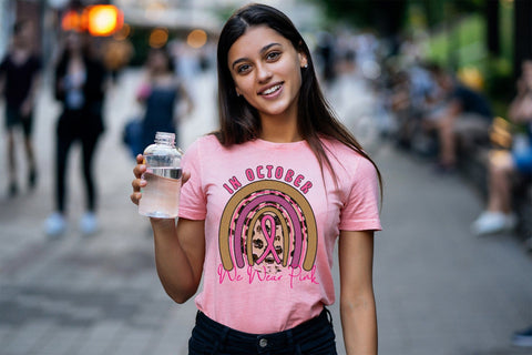 In October We Wear Pink PNG Sublimation Sublimation CraftLabSVG 