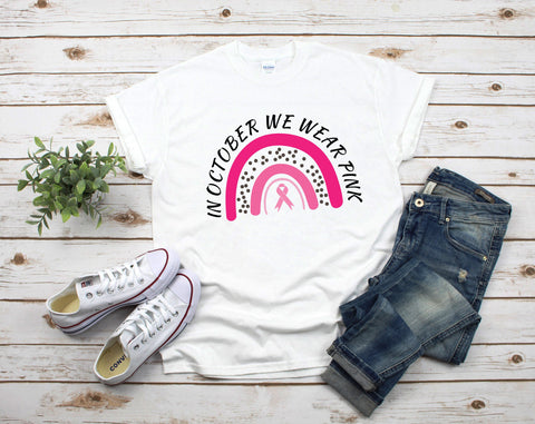 In October We Wear Pink SVG - 3 Designs SVG HappyDesignStudio 