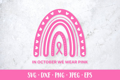 In October we wear pink SVG. Breast cancer awareness month SVG LaBelezoka 