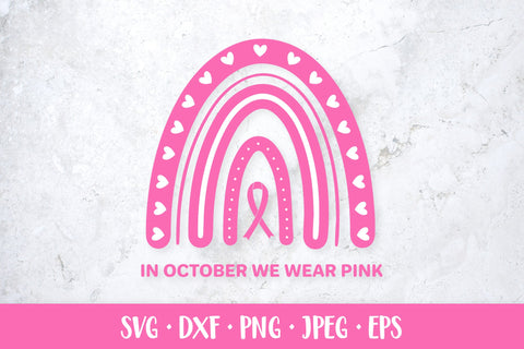 In October we wear pink SVG. Breast cancer awareness month SVG LaBelezoka 
