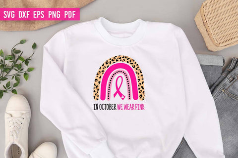In October We Wear Pink SVG | Breast Cancer SVG SVG Irina Ostapenko 