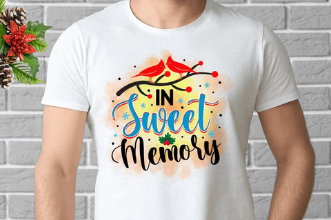 In sweet memory Sublimation PNG, Sublimation Christmas Cardinal Design Sublimation Regulrcrative 