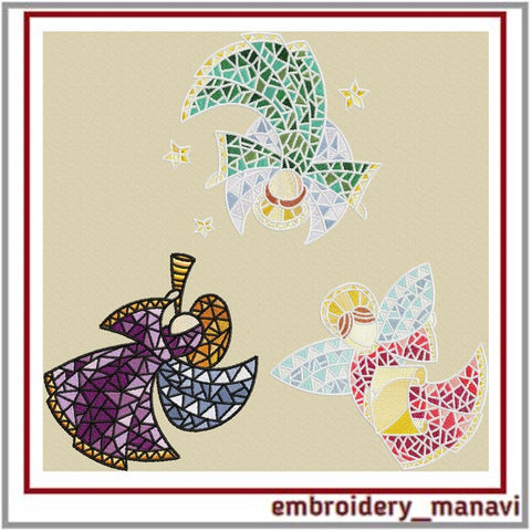 In the hoop Christmas angel 3 Machine Embroidery Design. Embroidery/Applique DESIGNS Embroidery Manavi 05 