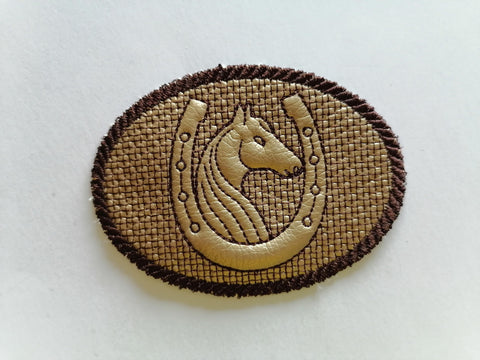 In The Hoop embroidery designs Horse in oval frame Embroidery/Applique DESIGNS ImilovaCreations 