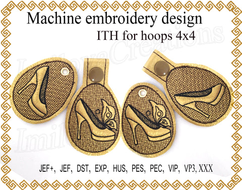 In The Hoop Key Chain Machine Embroidery Design Embroidery/Applique DESIGNS ImilovaCreations 