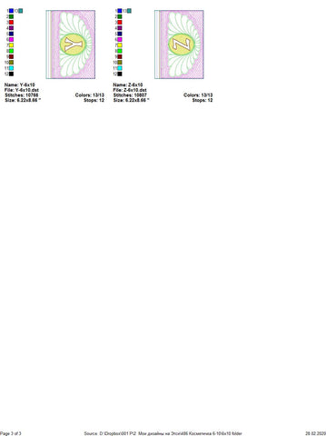 In the Hoop letter zip bag Machine Embroidery designs ITH project Embroidery/Applique DESIGNS ImilovaCreations 