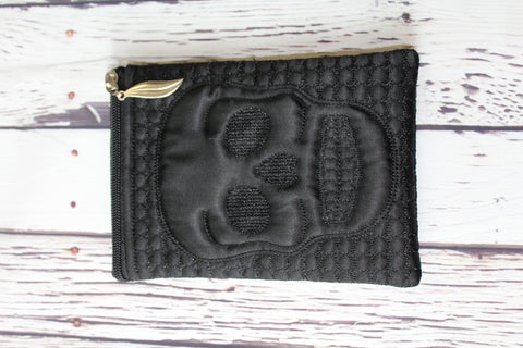 In the hoop Skull zip bag embroidery designs ITH project Embroidery/Applique DESIGNS ImilovaCreations 
