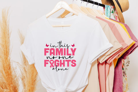 In This Family No One Fights Alone, Breast Cancer SVG SVG CraftLabSVG 