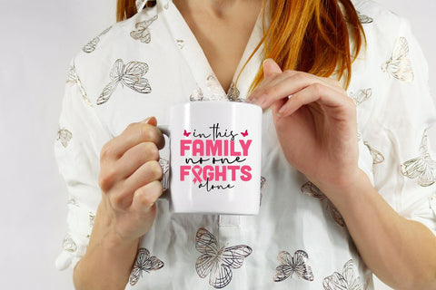 In This Family No One Fights Alone, Breast Cancer SVG SVG CraftLabSVG 