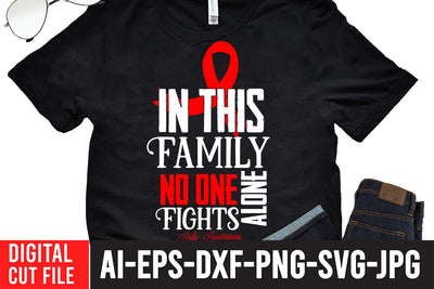 in this family no one fights alone gynecologist Cancer Awareness SVG Design SVG BlackCatsMedia 