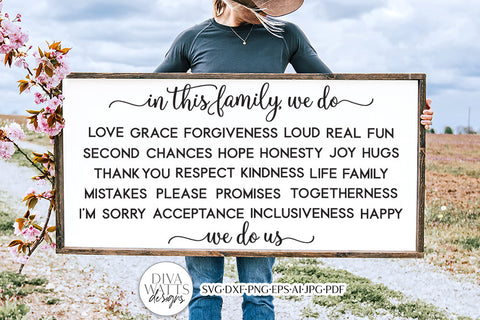 In This Family SVG | Farmhouse Design SVG Diva Watts Designs 