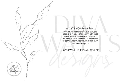 In This Family SVG | Farmhouse Design SVG Diva Watts Designs 