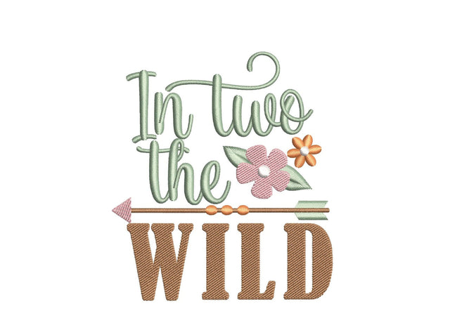 In two the wild embroidery design, 4 sizes, Instant download Embroidery/Applique DESIGNS Nino Nadaraia 