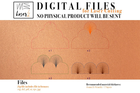 Incense Holder Deco Fountain Vector File for Laser Cutter. SVG MaramadeLaser 