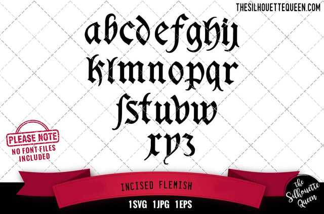 Incised Flemish alphabets - ABC letters SVG Loveleen Kaur 