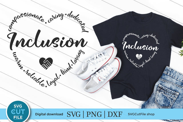 Inclusion svg, diversity svg, celebrate differences svg, equality svg, lgbt svg, be kind svg, lgbtq svg, autism inclusion, svg dxf png SVG SVG Cut File 