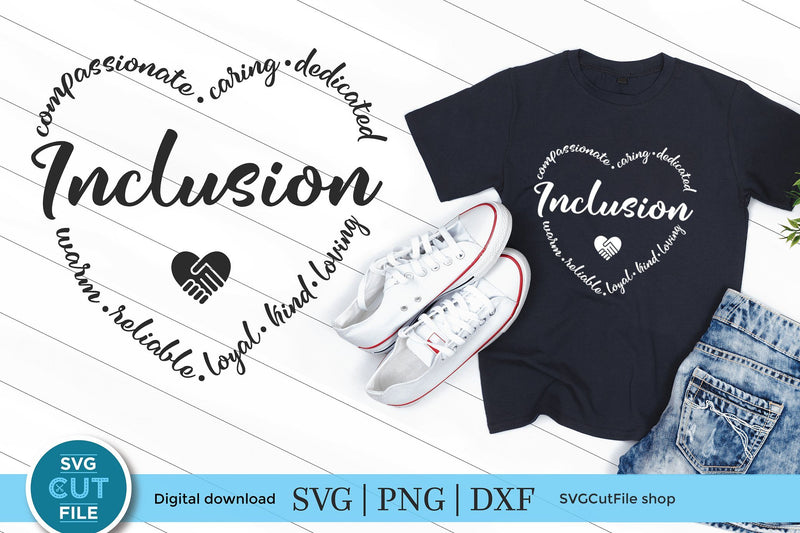 Inclusion svg, diversity svg, celebrate differences svg, equality svg, lgbt svg, be kind svg, lgbtq svg, autism inclusion, svg dxf png SVG SVG Cut File 