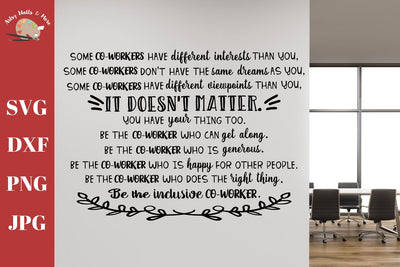 Inclusive co-worker svg - school svg - office decal - meeting room decal svg dxf SVG The Artsy Spot 