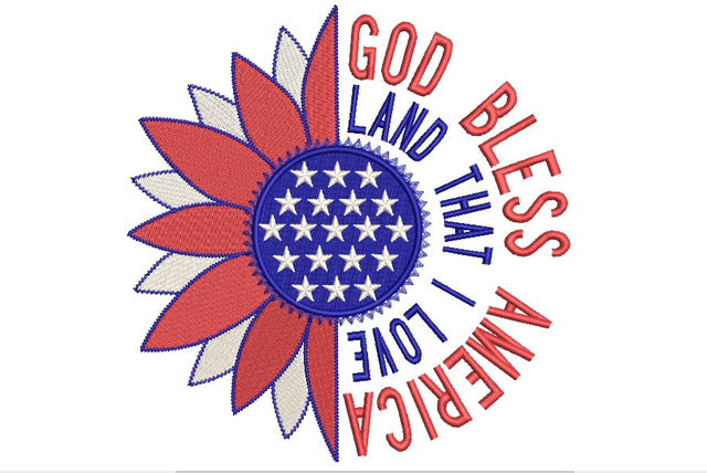 Independence Day embroidery design, Sunflower embroidery design,5 sizes Embroidery/Applique DESIGNS ArtEMByNatalia 