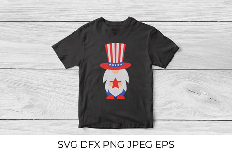 Independence Day gnome. American patriotic gnome. SVG LaBelezoka 