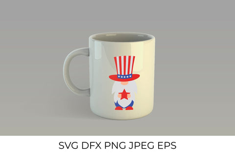 Independence Day gnome. American patriotic gnome. SVG LaBelezoka 