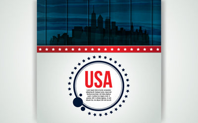Independence day of 4th of July background in flat style SVG naemmiah021 