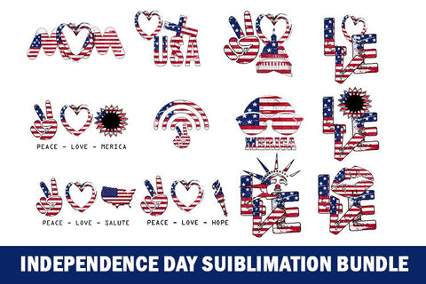 Independence Day Suiblimation PNG Bundle SVG jacpot007 