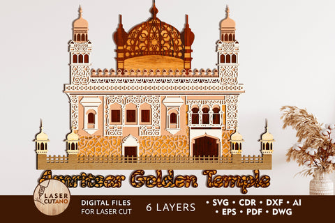 INDIAN TEMPLE Multilayer Laser Cut Files, Buildings Multilayer for Cricut or Silhouette, SVG, 3D Designs SVG LaserCutano 