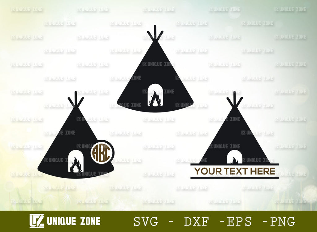 Indian Tepee SVG Monogram, Tepee Svg, Tipi Tent Svg, Native American ...