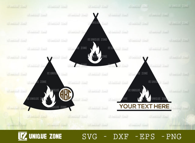 Indian Tepee SVG Monogram, Tepee Svg, Tipi Tent Svg, Native American Svg, Tent Svg, Tribal Tipi Svg, Boho Tipi Svg, Tepee Silhouette, SVG Unique Zone 