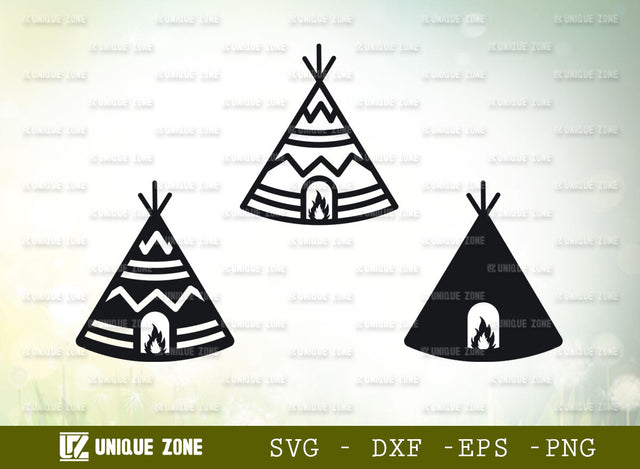 Indian Tepee SVG, Tepee Svg, Tipi Tent Svg, Native American Svg, Tent Svg, Tribal Tipi Svg, Boho Tipi Svg, Tepee Silhouette, SVG Unique Zone 